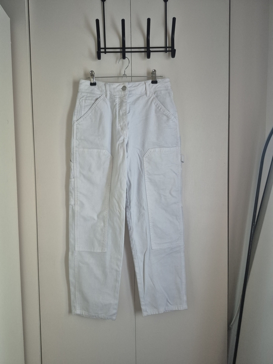 Wilfred Pants - Wilfred White Utility-Style Cropped Trousers